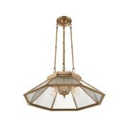 Rivington Medium 8-Paneled Chandelier – Brass gallery detail image