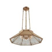 Rivington Medium 8-Paneled Chandelier – Brass gallery detail image