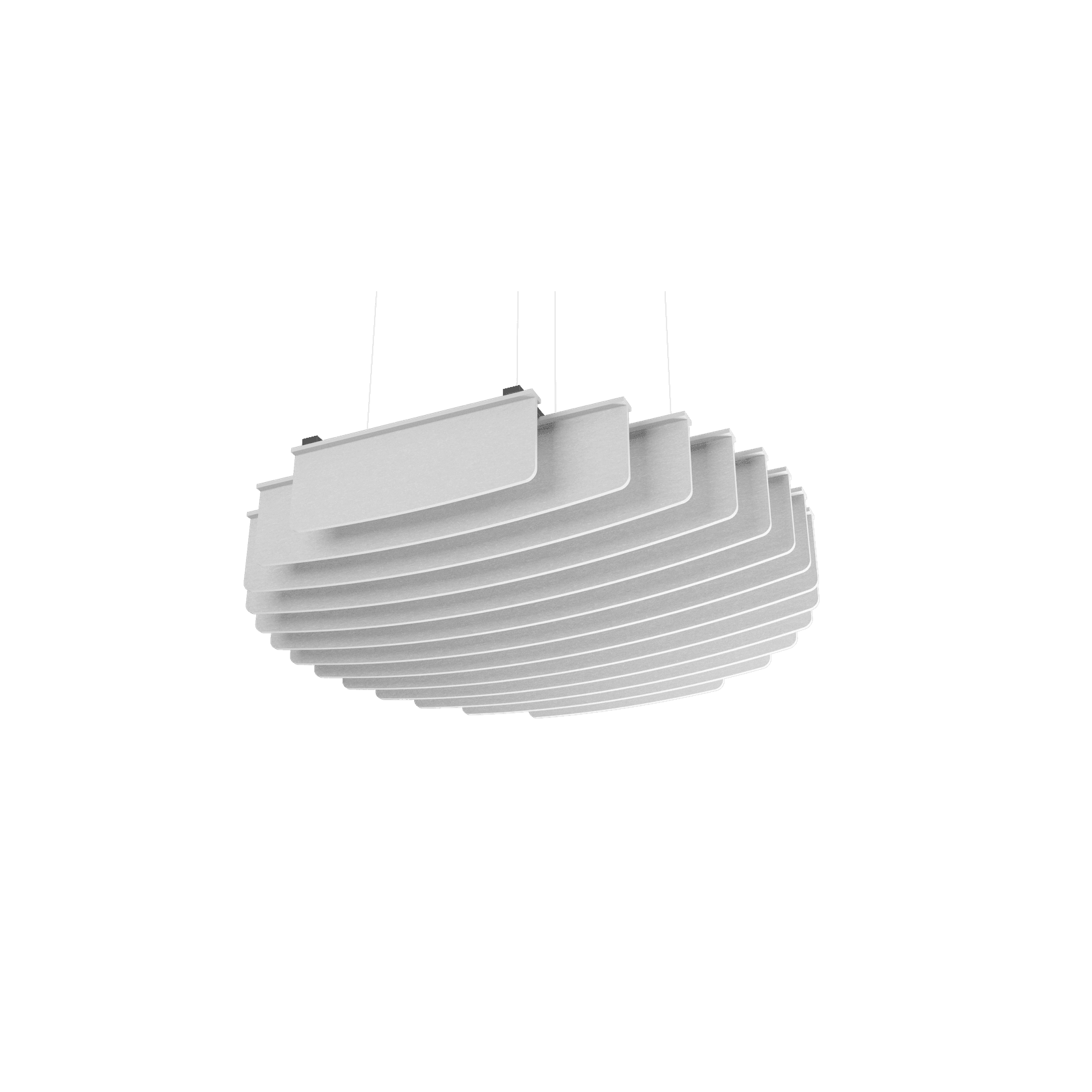 Suspended Sound Absorbent Light Panel Round Concave gallery detail image