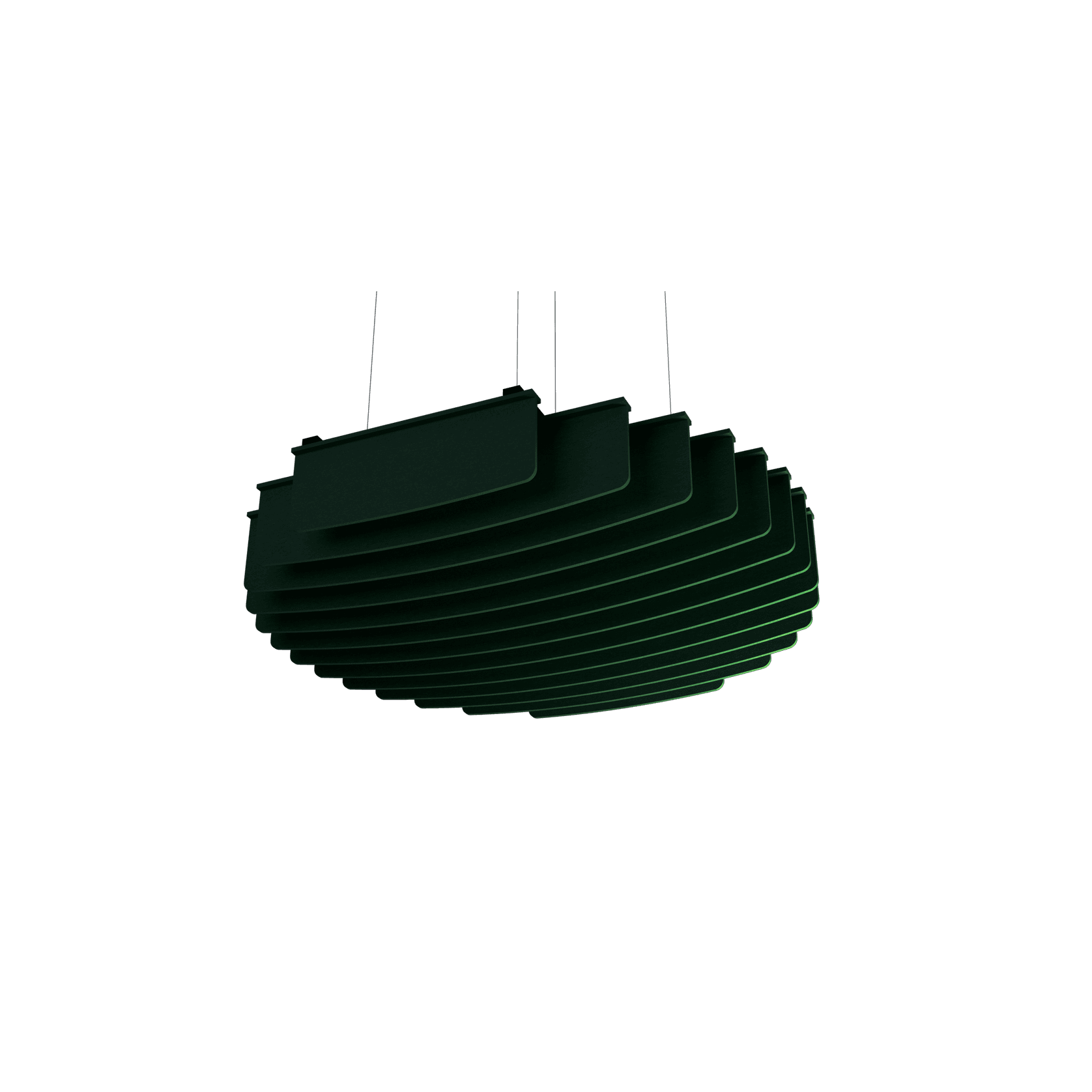 Suspended Sound Absorbent Light Panel Round Concave gallery detail image