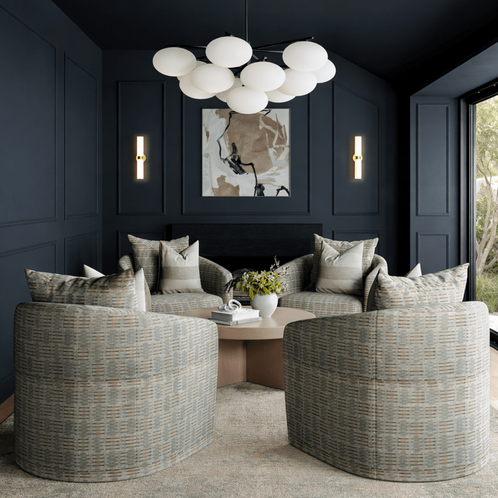 Luca 13 Light Chandelier in Matte Black gallery detail image
