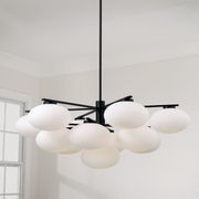 Luca 13 Light Chandelier in Matte Black gallery detail image