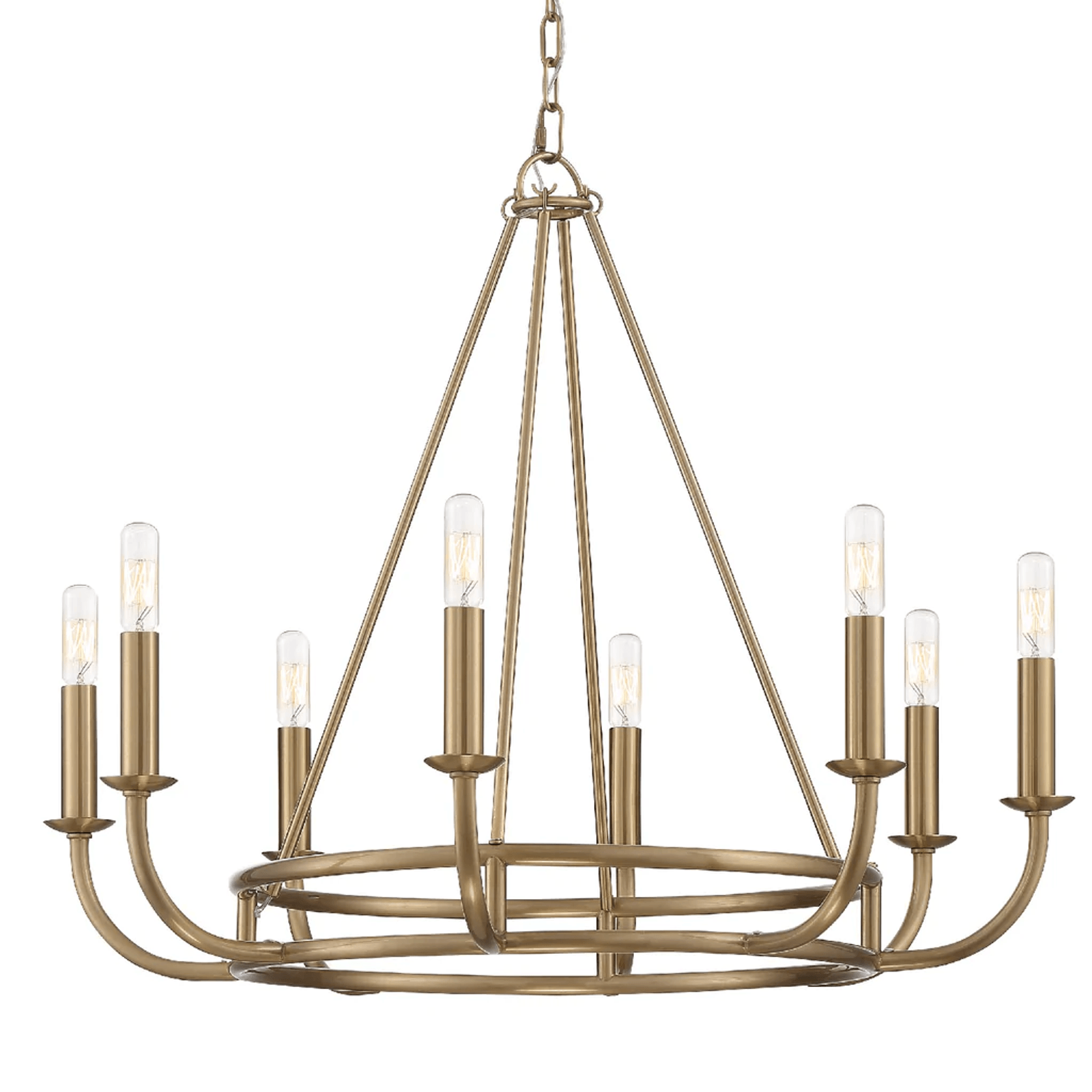 Venroy 8 Light Chandelier in Aged Brass gallery detail image