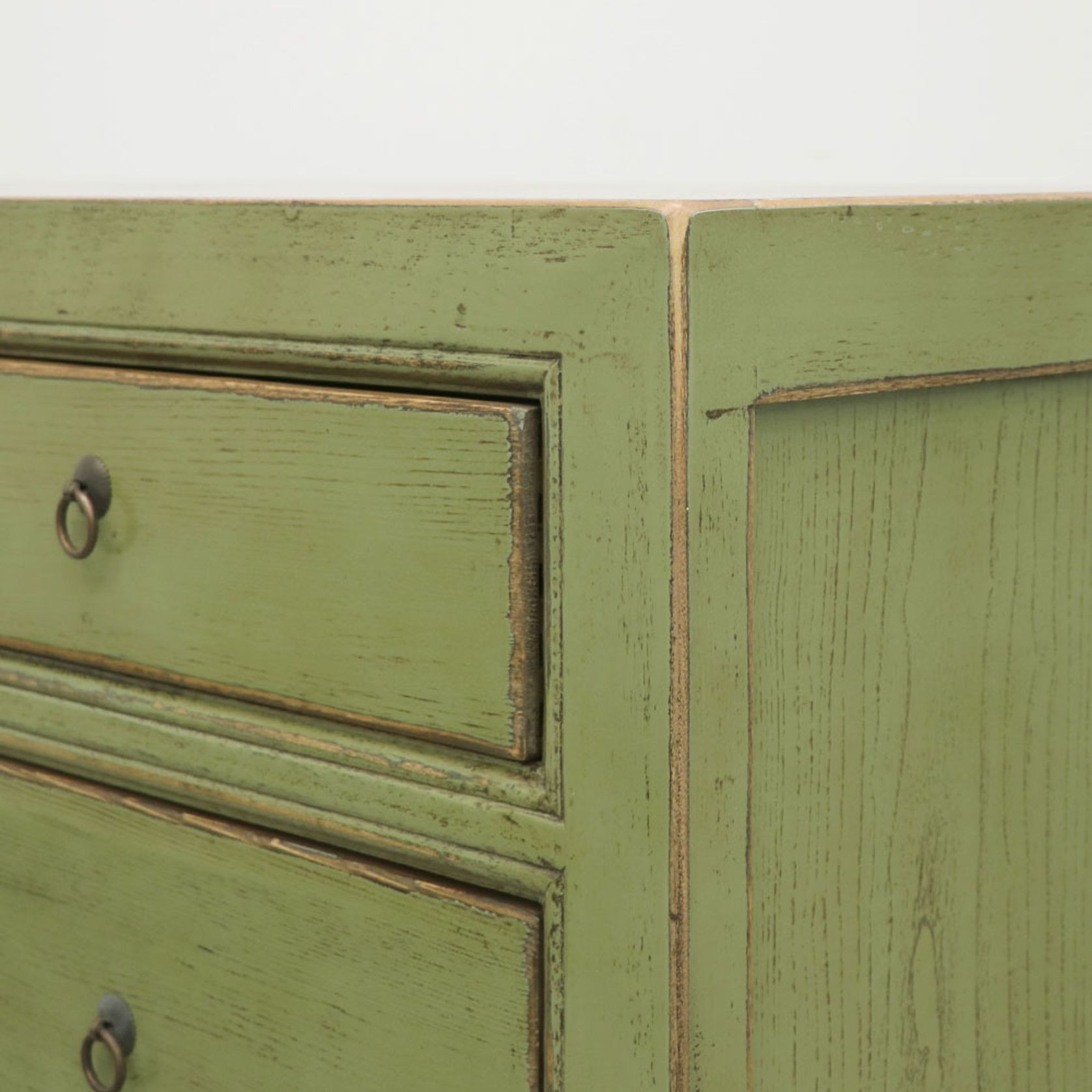 Oriental Painted Dresser 6 Drawer Vintage Green gallery detail image