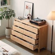 Seattle Natural Solid Oak Chest of 8 Drawers gallery detail image