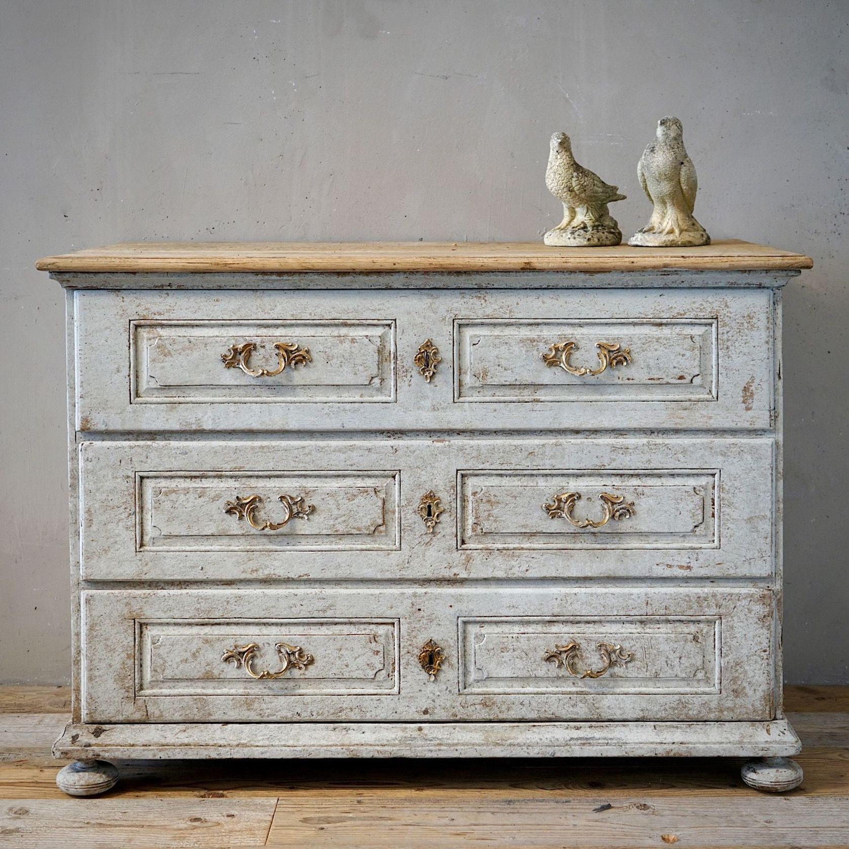 Antique French Louis XV Painted Commode gallery detail image