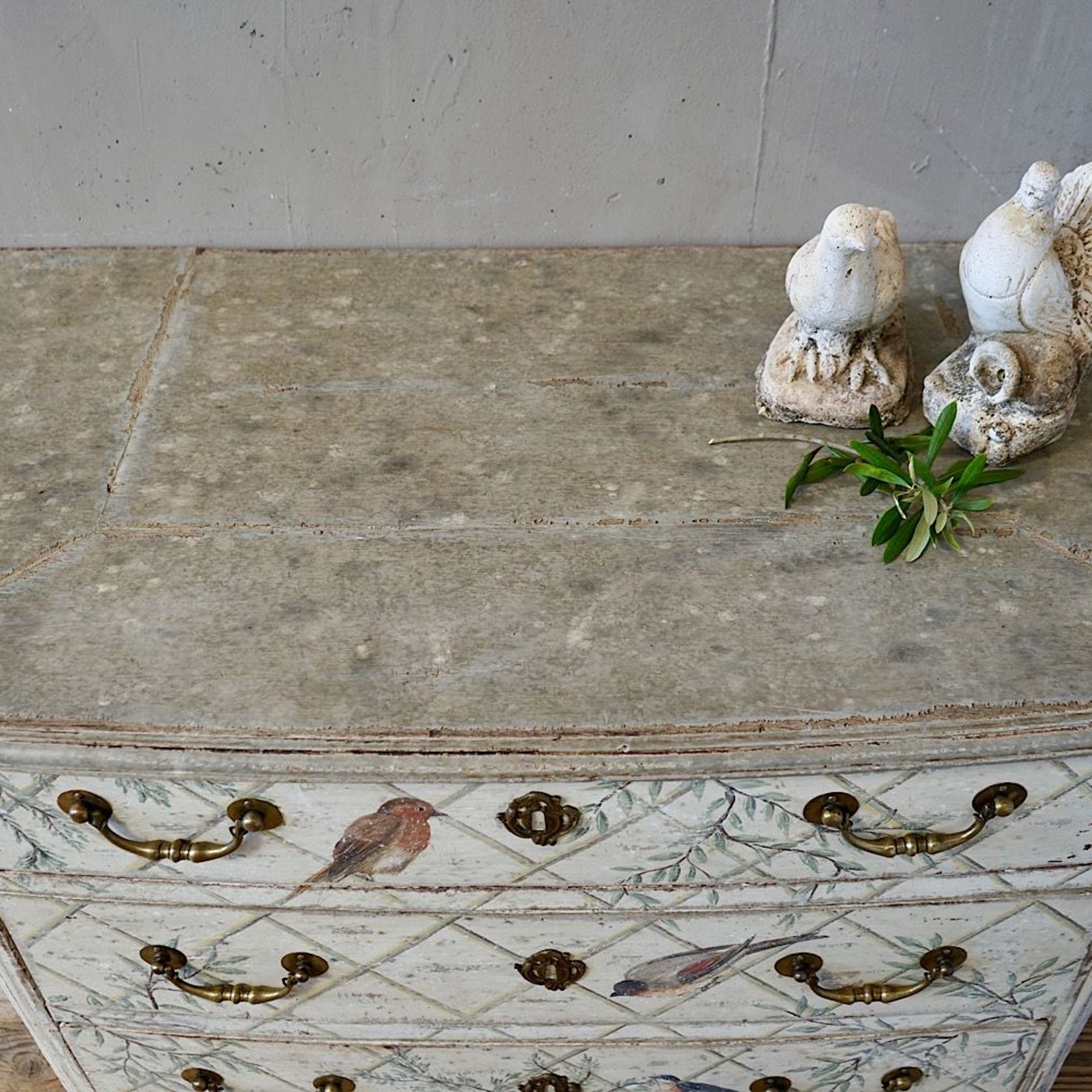 French Antique Louis XV Painted Commode gallery detail image