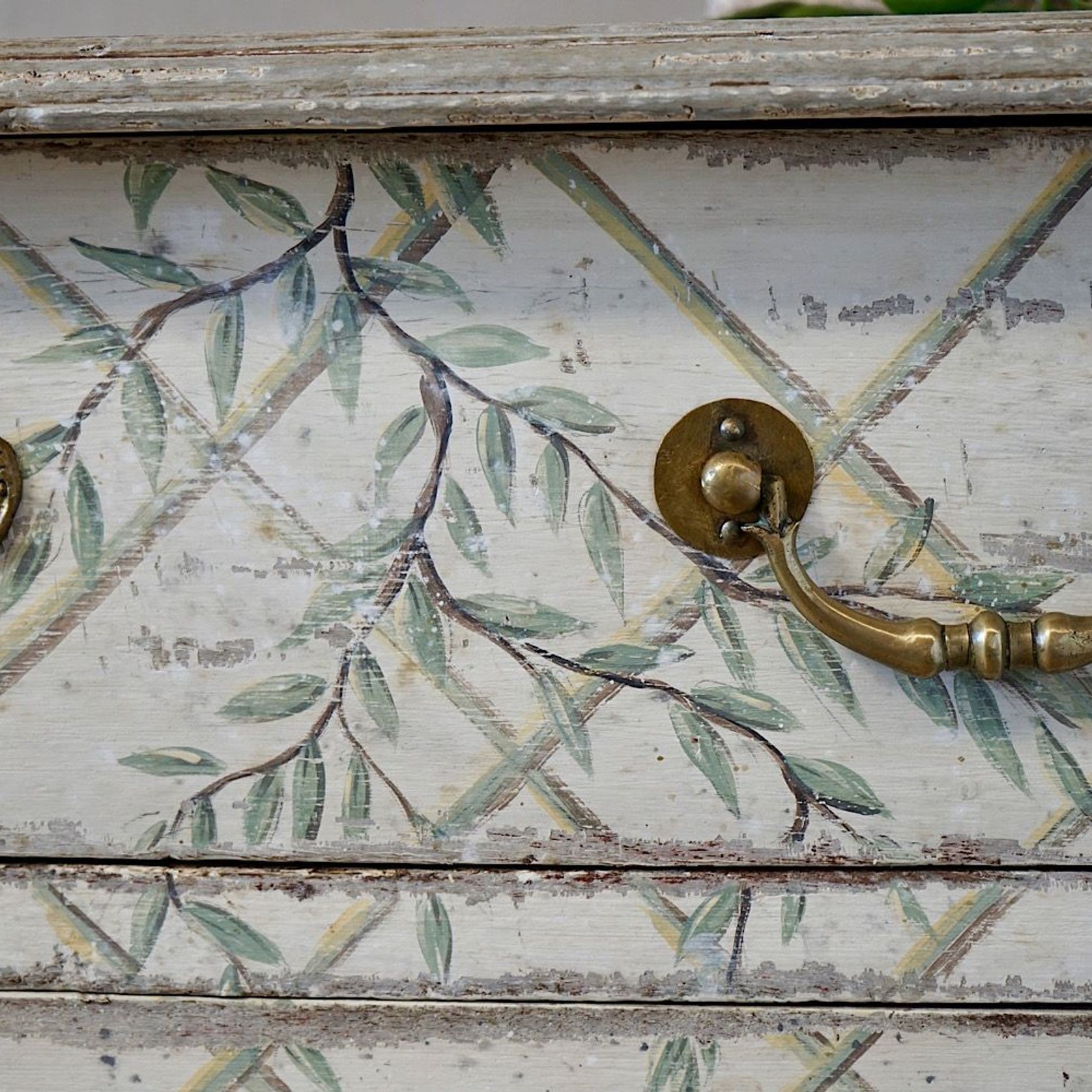 French Antique Louis XV Painted Commode gallery detail image