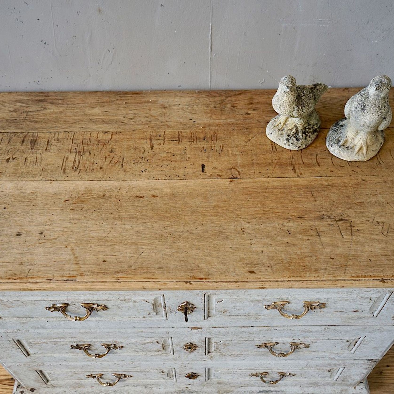 Antique French Louis XV Painted Commode gallery detail image