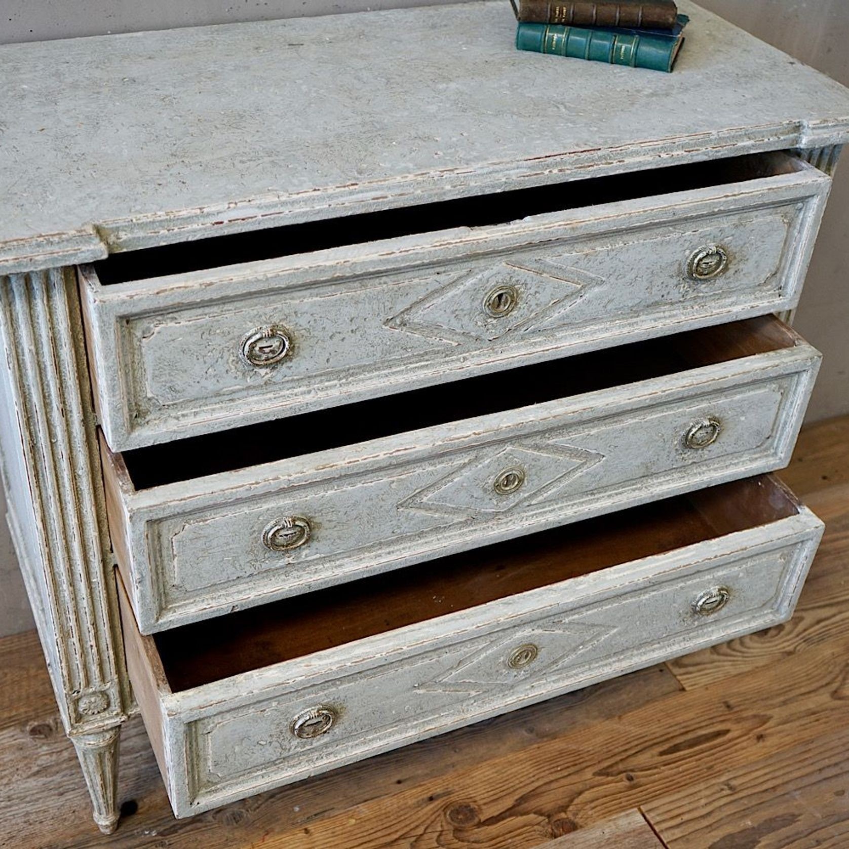 Antique French Directoire Painted Commode gallery detail image