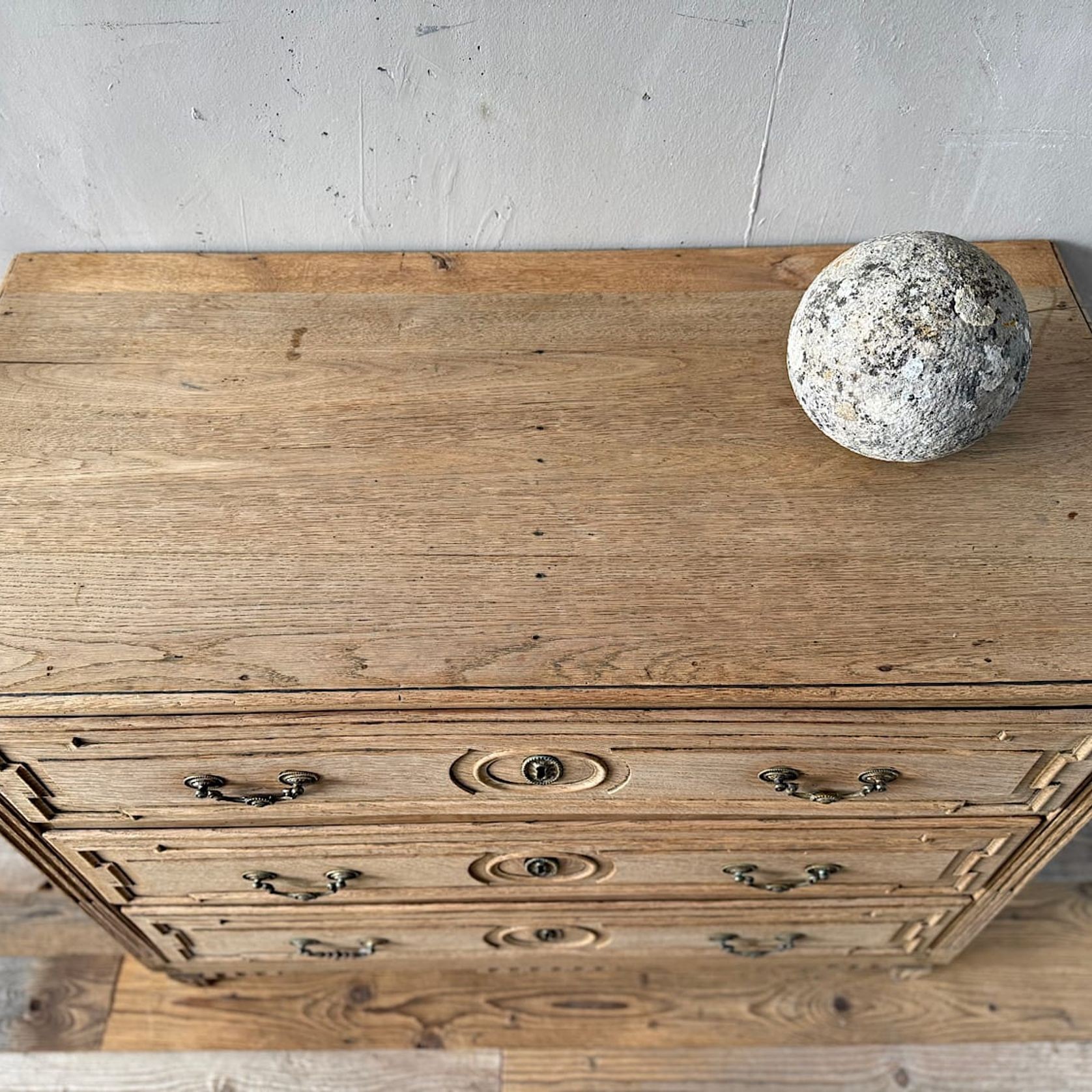 Antique French Bleached Oak Commode gallery detail image