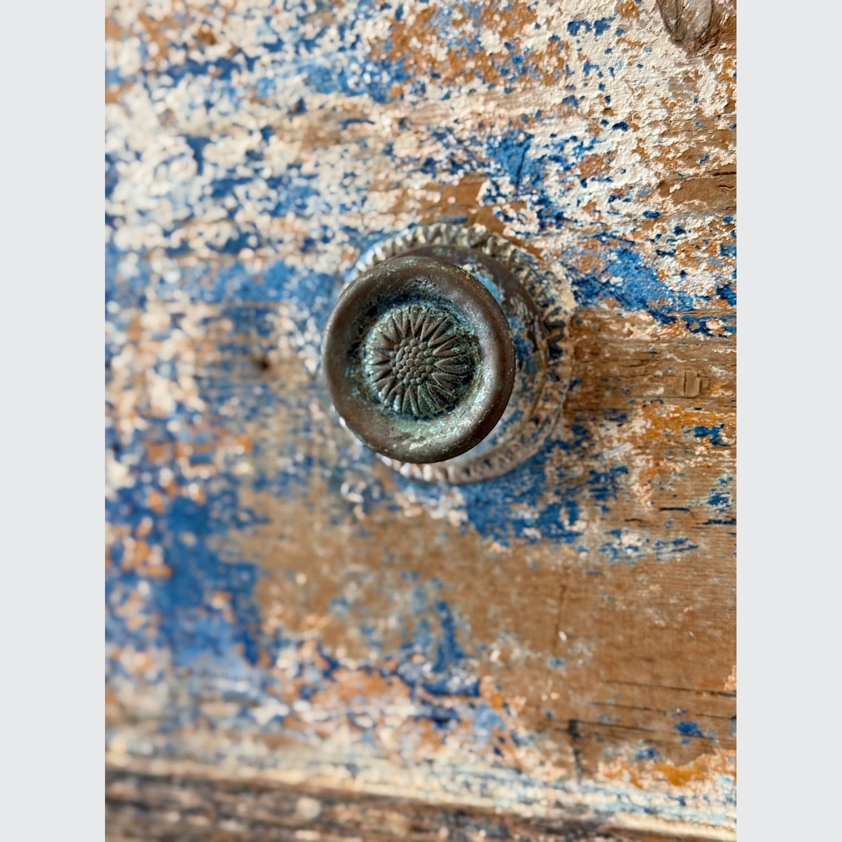 French Antique Provincial Painted Bank of Drawers gallery detail image