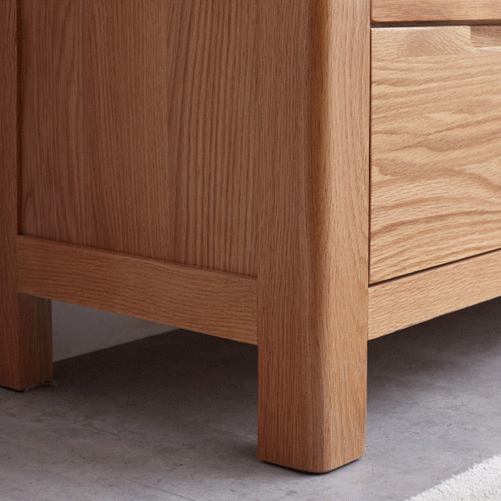 Humbie Natural Solid Oak Two Over Four Chest Drawers gallery detail image