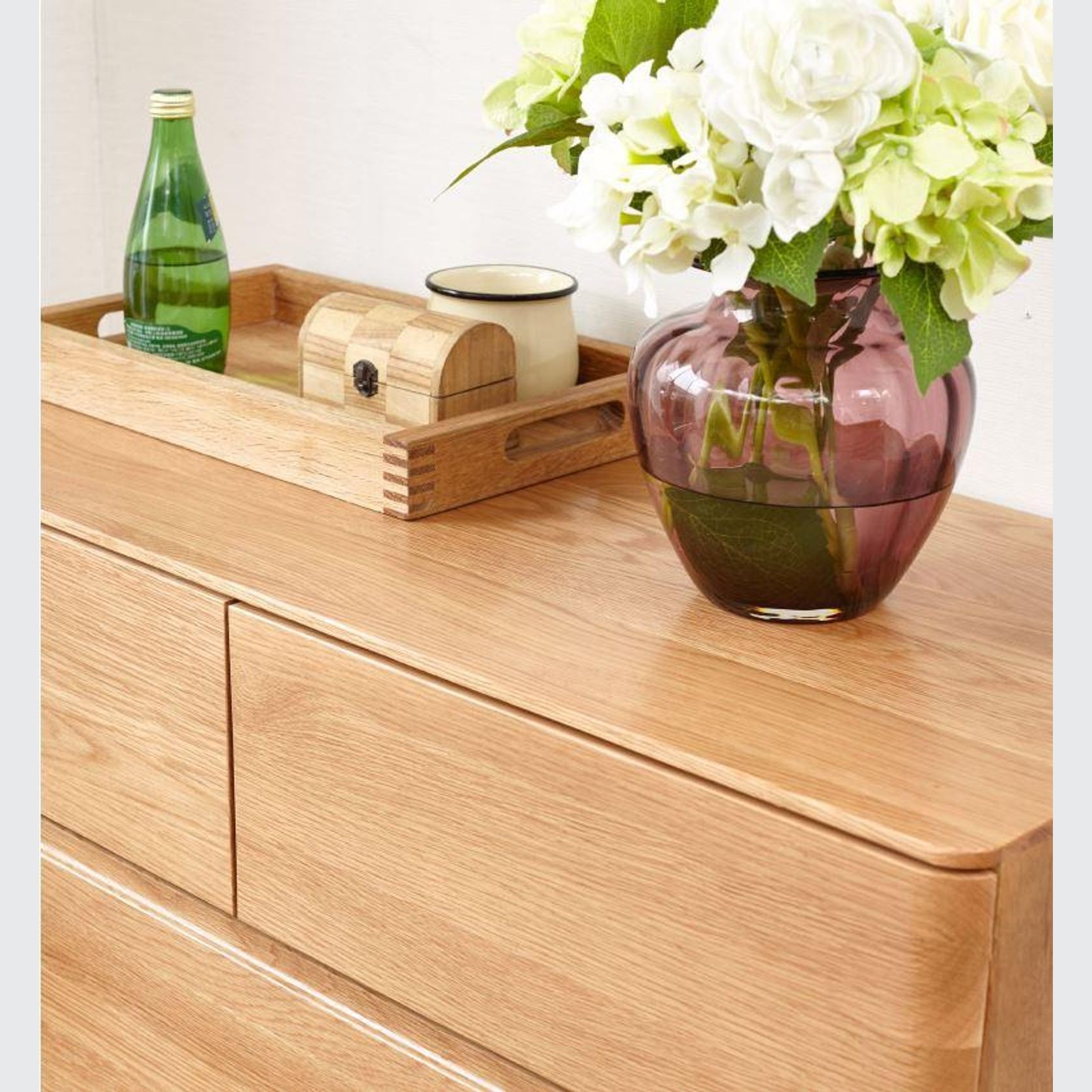 Manchester Natural Solid Oak 2+3 Chest of Drawers gallery detail image