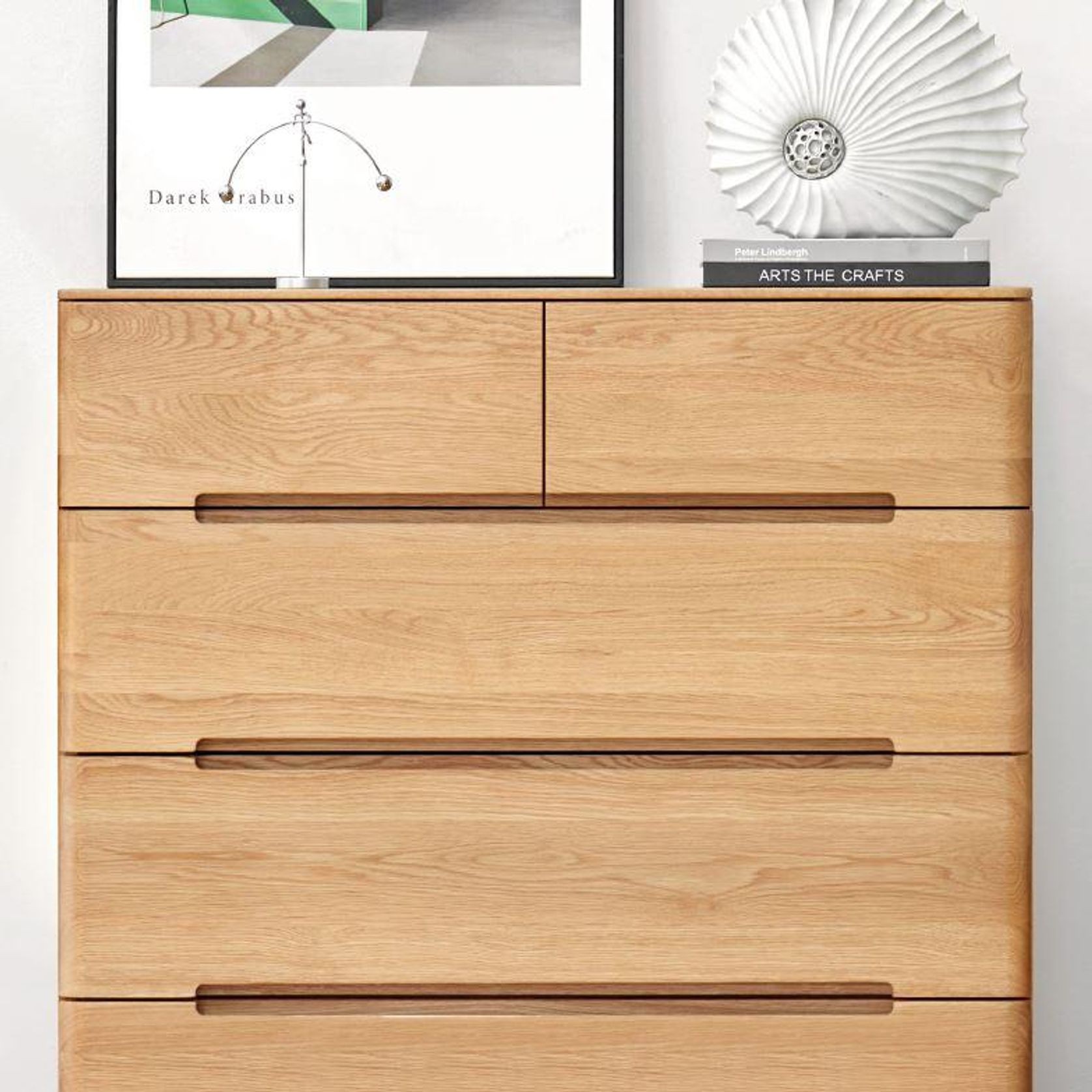 Manchester Natural Solid Oak 2+3 Chest of Drawers gallery detail image