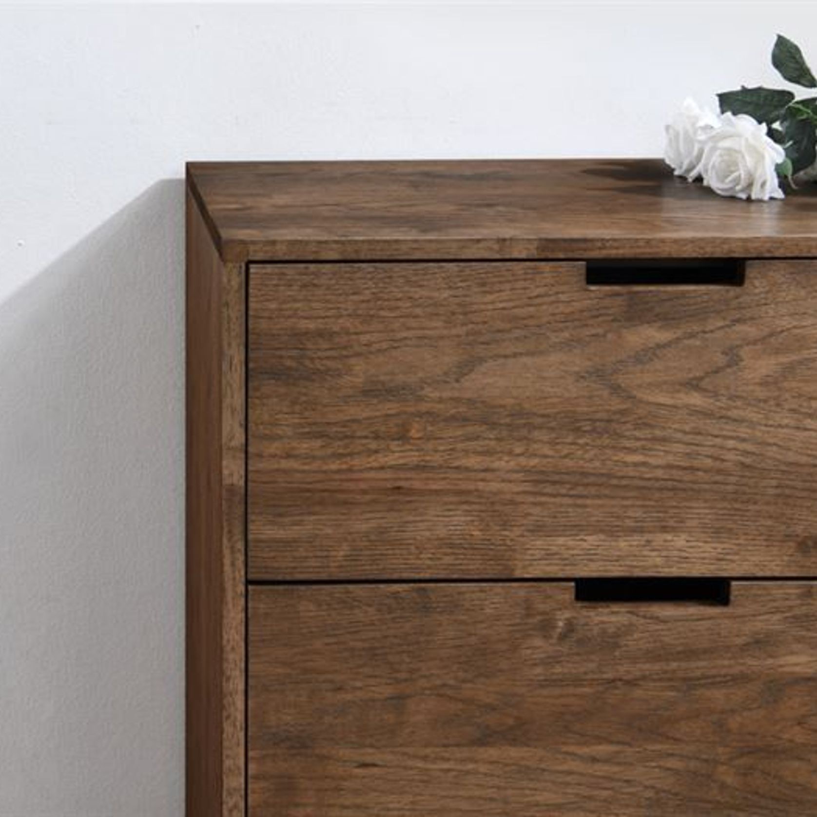 Paris Hardwood Chest Of Drawers | Rustic Walnut gallery detail image