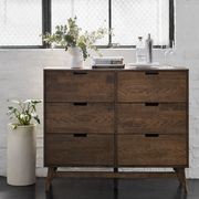 Paris Hardwood Chest Of Drawers | Rustic Walnut gallery detail image