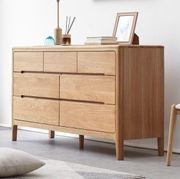 Seattle Natural Solid Oak 3+4 Chest of Drawers gallery detail image