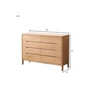 Seattle Natural Solid Oak Chest of 8 Drawers gallery detail image