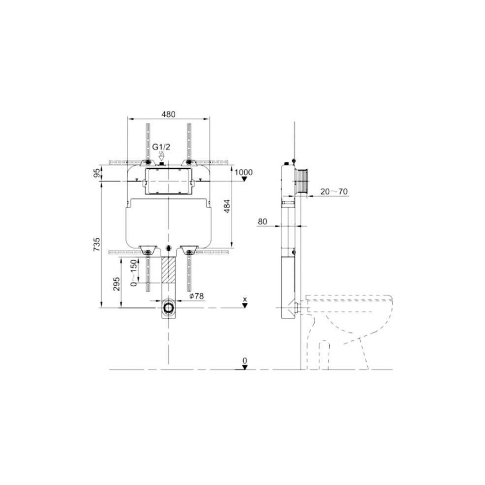 Kinetic Pnuematic Slim In Wall Cisterns and Faceplates gallery detail image