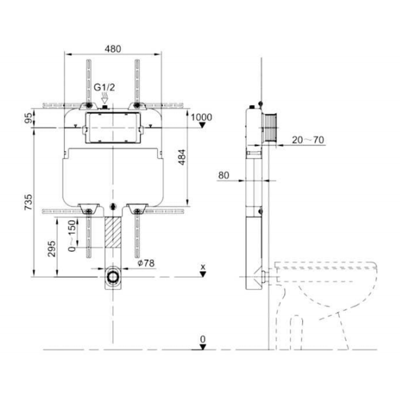 Kinetic Pnuematic Slim In Wall Cisterns and Faceplates gallery detail image