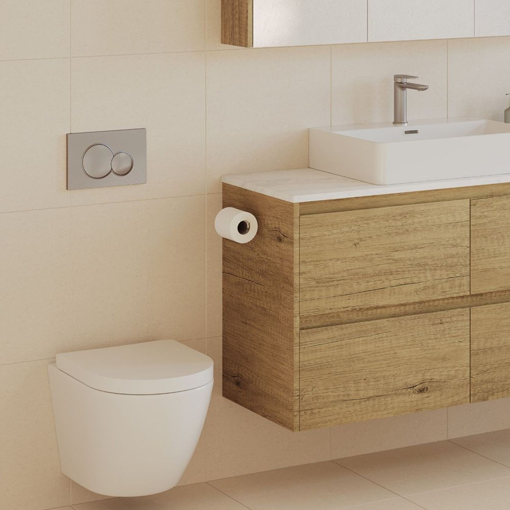 Fienza Sigma Round Button Flush Plate gallery detail image