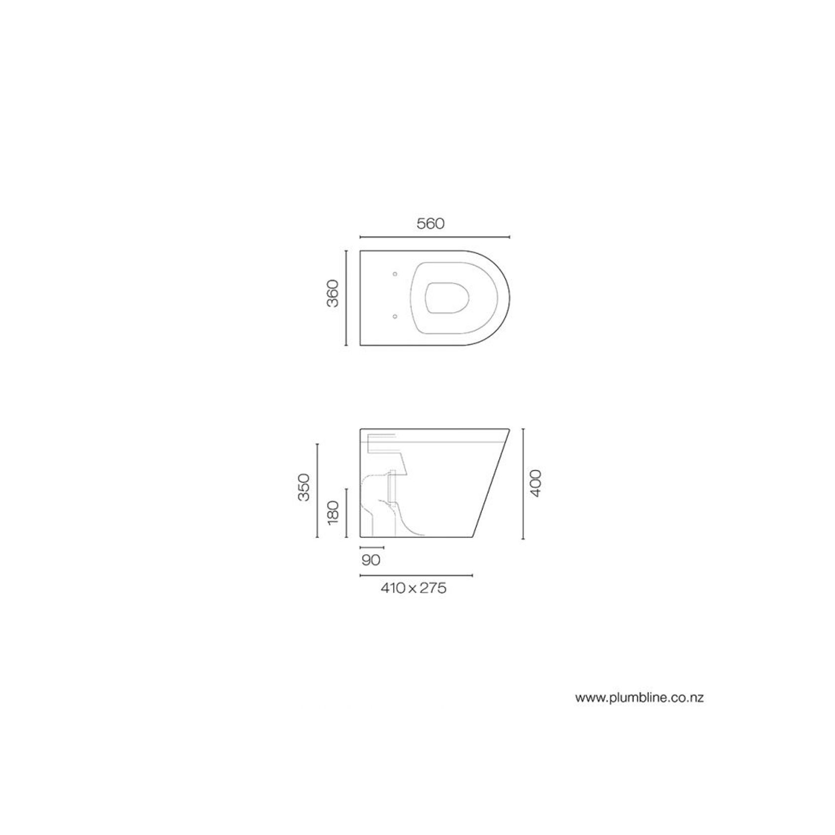 Evo Rimless Floor Mount Toilet Thick Seat gallery detail image