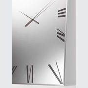 Titanium Rectangle Mirrored Clock gallery detail image