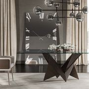 Titanium Rectangle Mirrored Clock gallery detail image