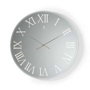 Titanium Round Mirrored Clock gallery detail image