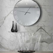 Titanium Round Mirrored Clock gallery detail image