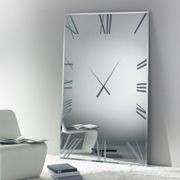 Titanium Rectangle Mirrored Clock gallery detail image