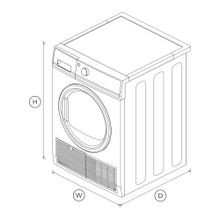 Heat Pump Dryer, White, 9kg gallery detail image