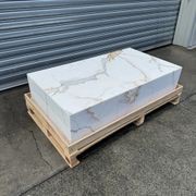 Block Coffee Table/Gold Calacatta-Large | Natural Stone Co. gallery detail image