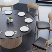 Poppy table - Natural Base Black Top gallery detail image