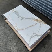 Block Coffee Table/Gold Calacatta-Large | Natural Stone Co. gallery detail image