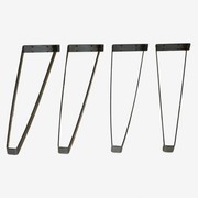 Raw Steel 410mm Modern Hairpin Table Legs (Set of 4) gallery detail image