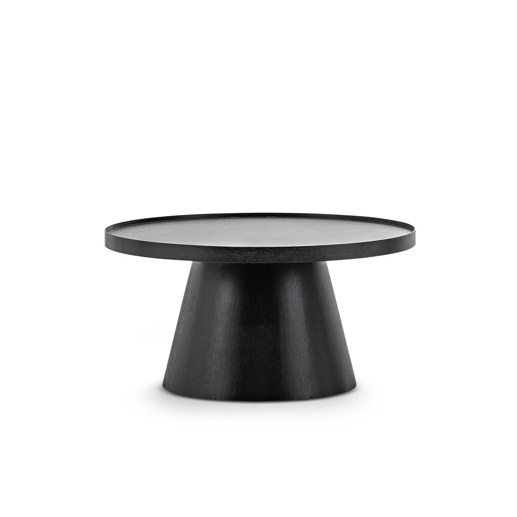 Adan Round Tray Coffee Table | Black Oak gallery detail image