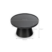 Adan Round Tray Coffee Table | Black Oak gallery detail image