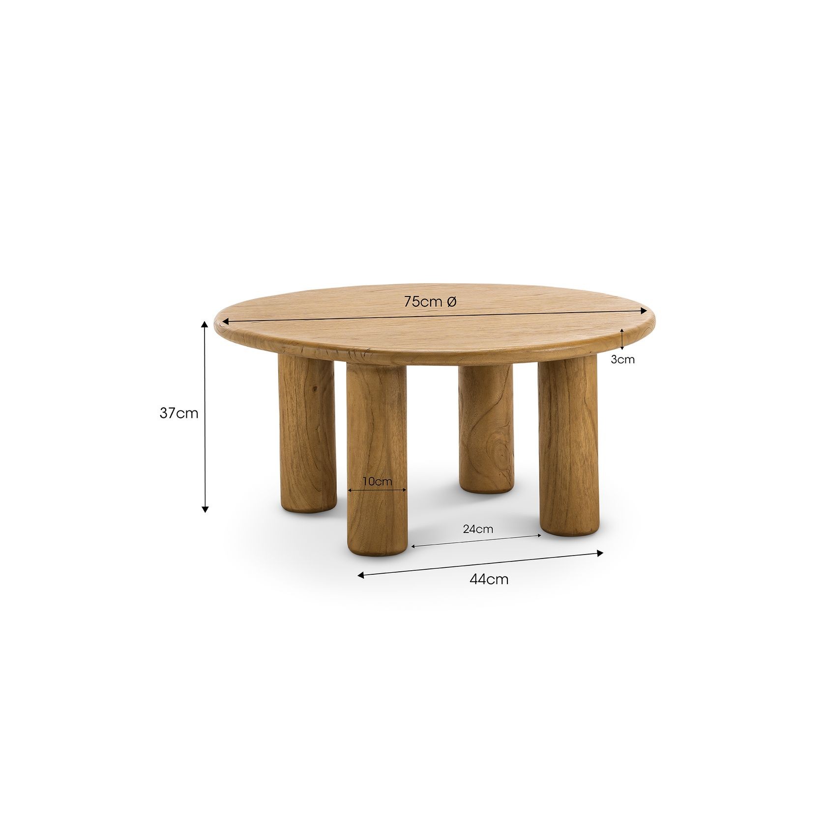 Khakti Round Pillar Coffee Table gallery detail image