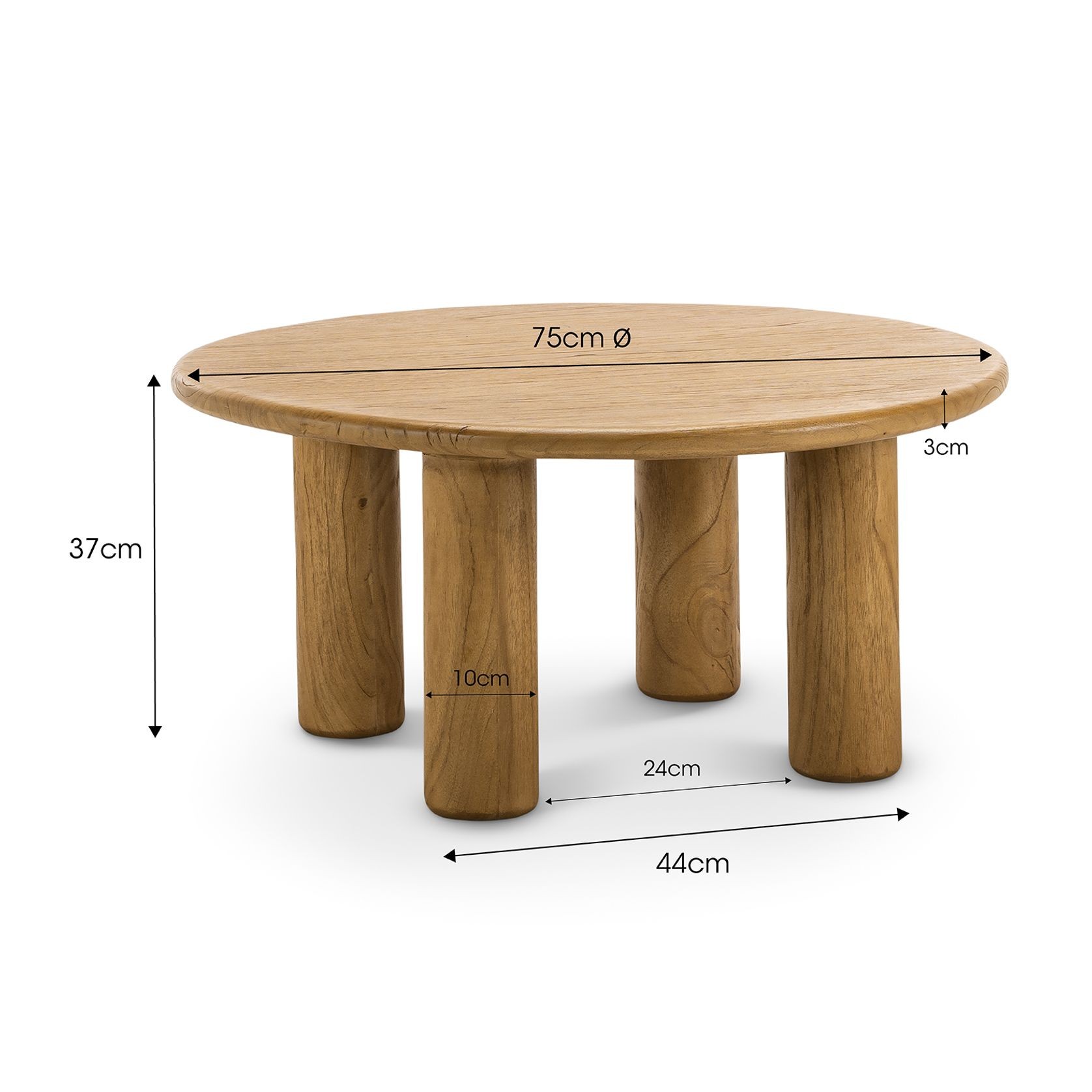 Khakti Round Pillar Coffee Table gallery detail image