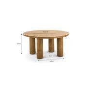 Khakti Round Pillar Coffee Table gallery detail image