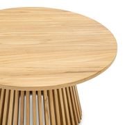 Pedie 80cm Round Slat Coffee Table | Natural Teak gallery detail image