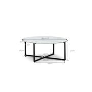 Ellie Marble Round Coffee Table | White & Black gallery detail image