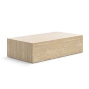 Cubie Large Plinth Coffee Table | Cream Travertine gallery detail image