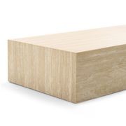 Cubie Large Plinth Coffee Table | Cream Travertine gallery detail image