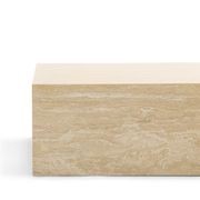 Cubie Large Plinth Coffee Table | Cream Travertine gallery detail image
