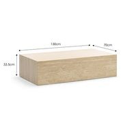Cubie Large Plinth Coffee Table | Cream Travertine gallery detail image