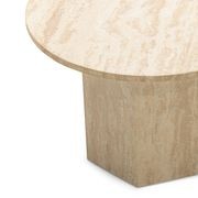 Hexica 60cm Round Coffee Table | Cream Travertine gallery detail image