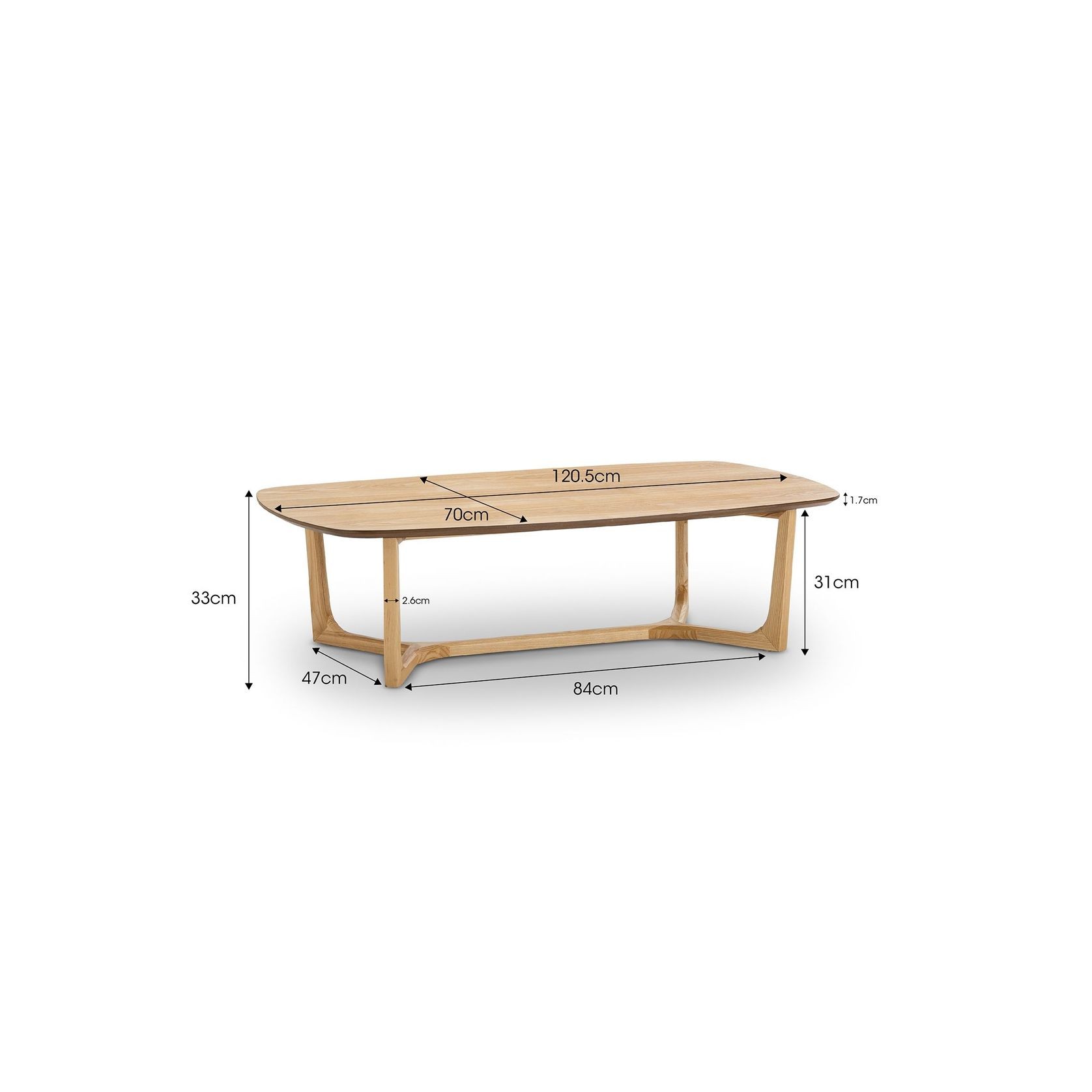 Span Ashwood Oval Coffee Table | Natural Oak gallery detail image